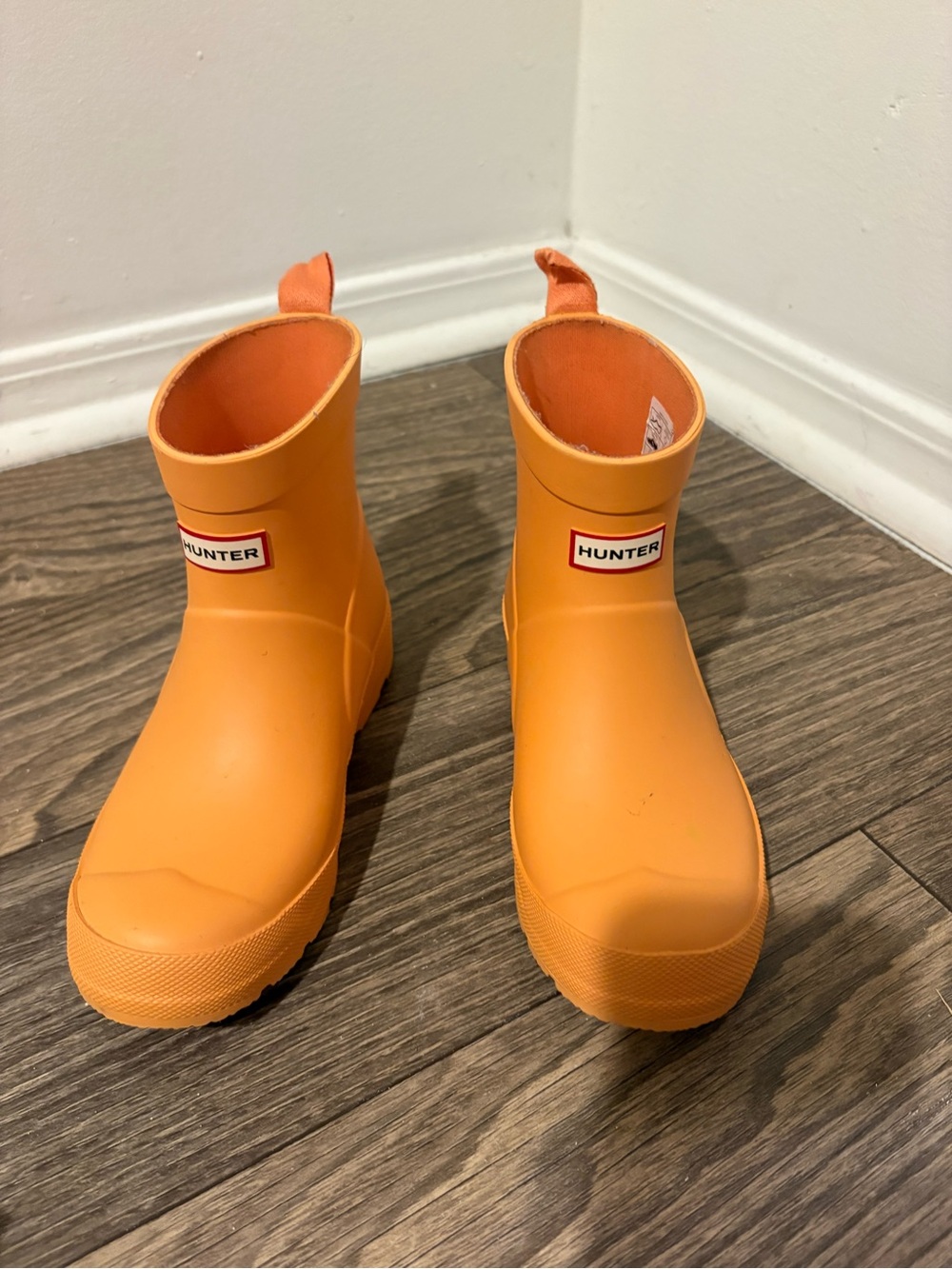 Hunter Kids Orange Short Rain Boots